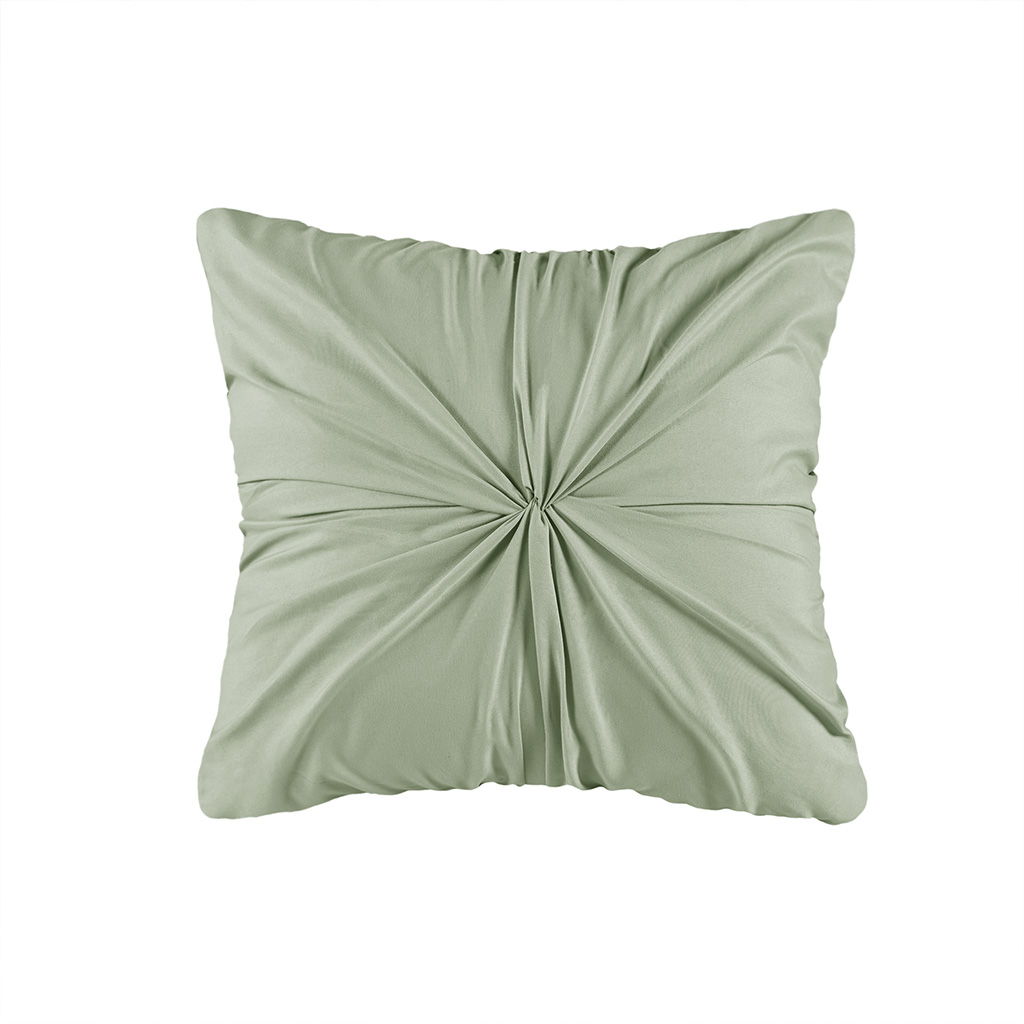 Caralie - 4 Piece King Seersucker Quilt Set With Throw Pillow - Green