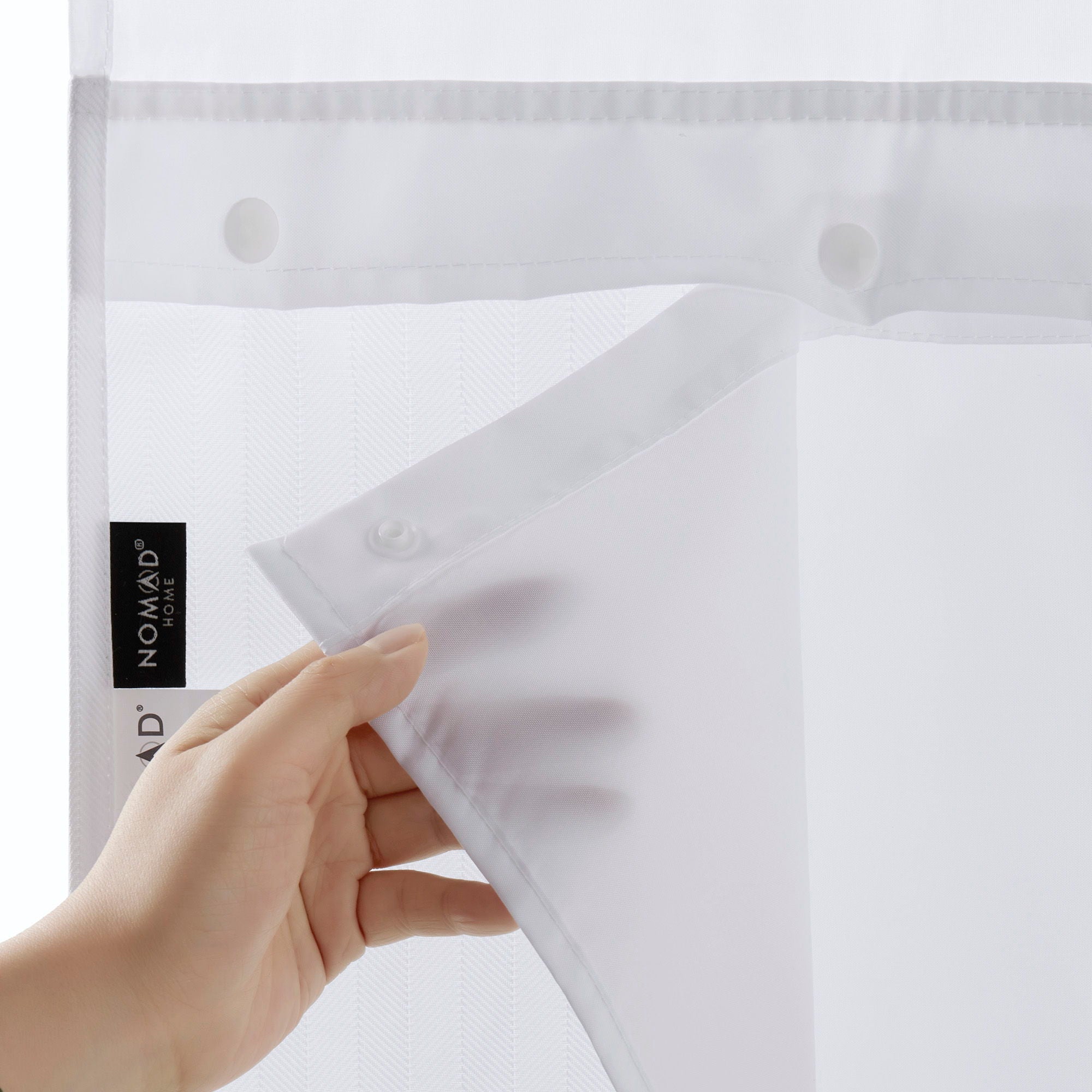Jacquard - Premium Shower Curtain - White
