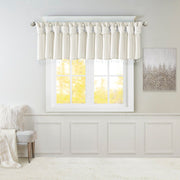 Emilia - Lightweight Valance With Beads - White