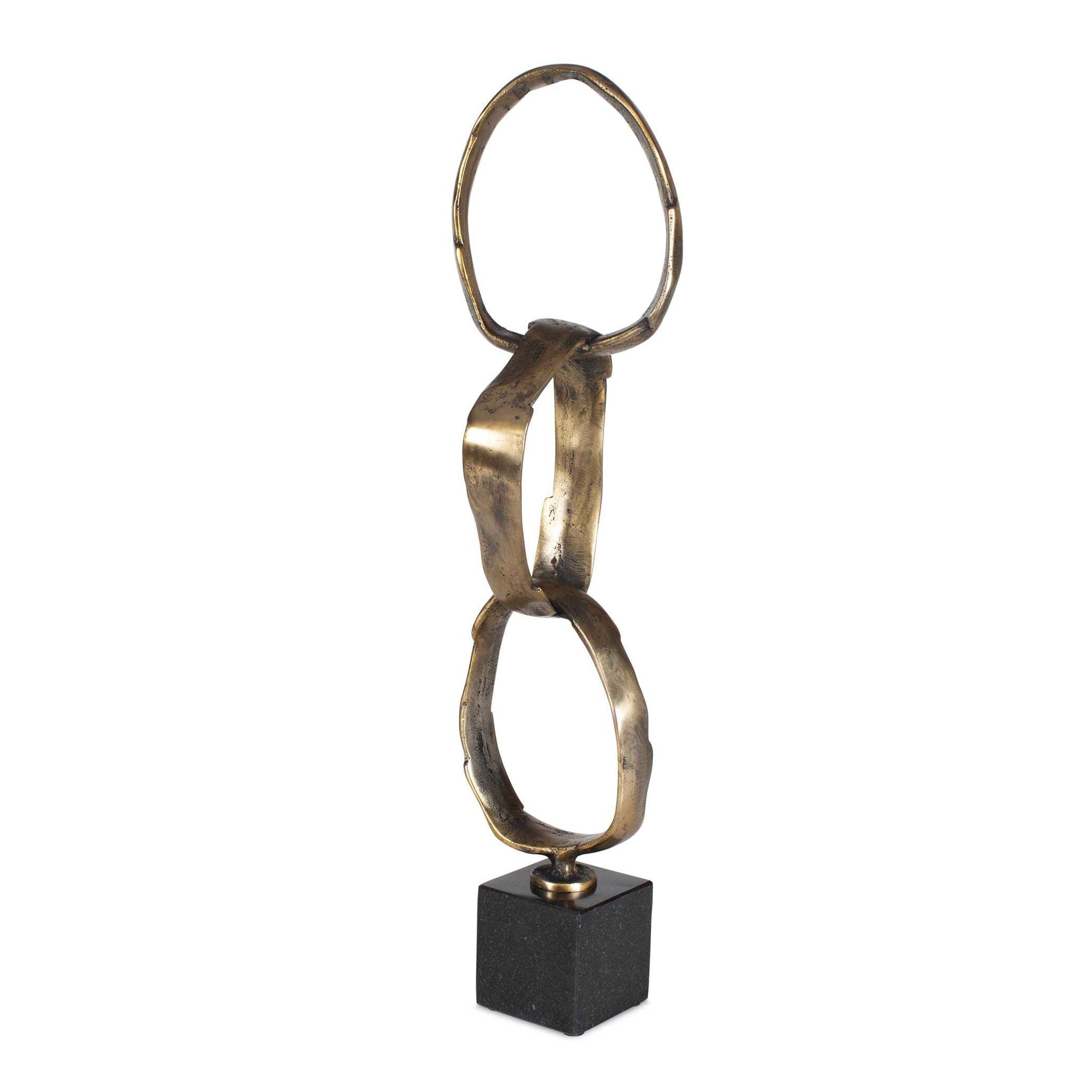 Loopform - Ring Sculpture - Black / Brass