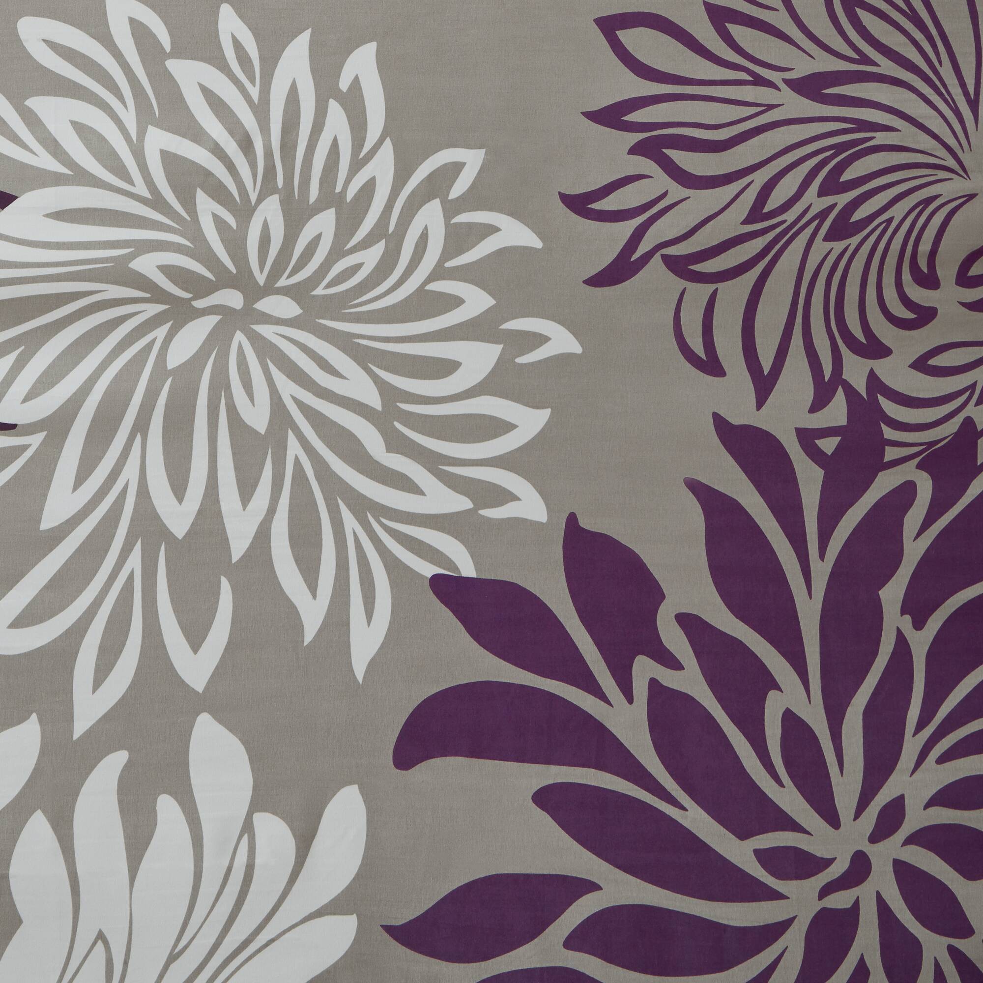 Maible - Printed Floral Shower Curtain - Purple