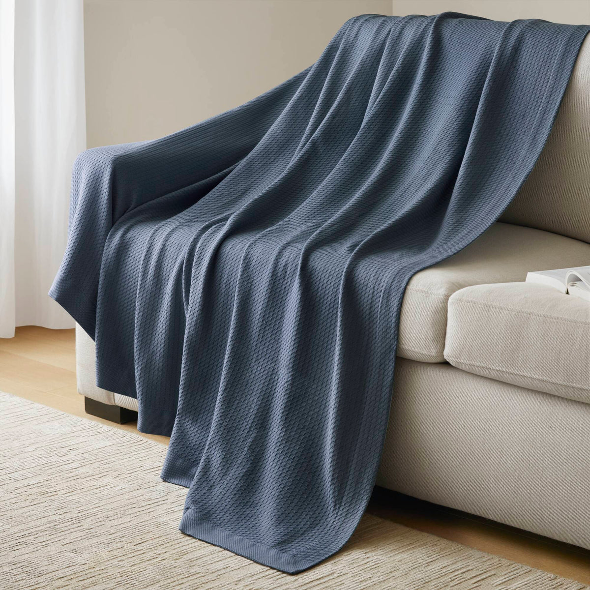 Egyptian Cotton - Twin Blanket - Blue