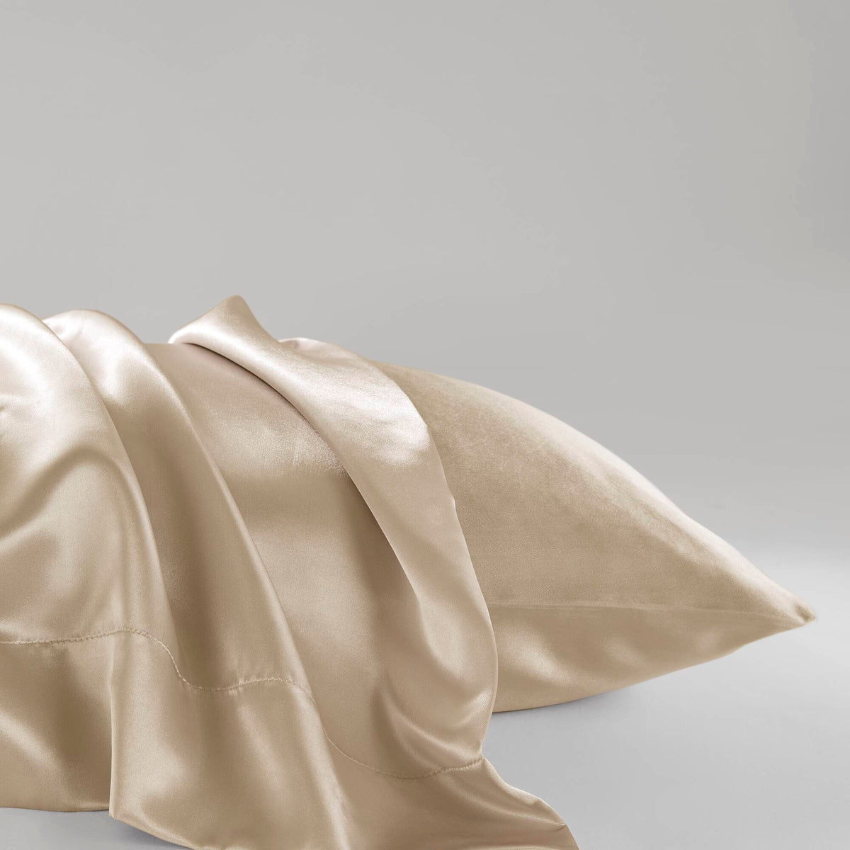 Satin - Standard Luxury Pillowcases (Set of 2) - Champagne