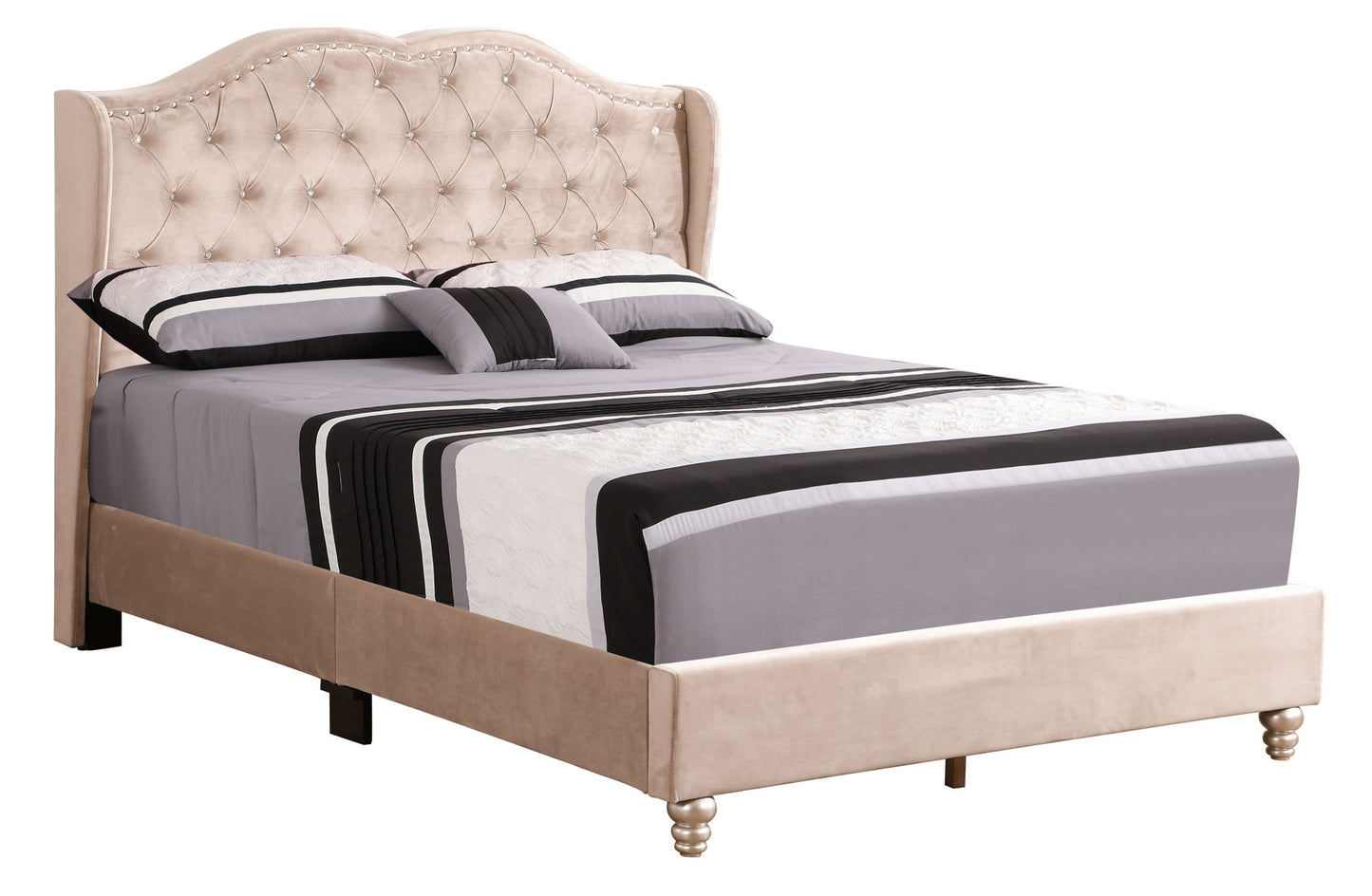 Upholstered Bed Transitional