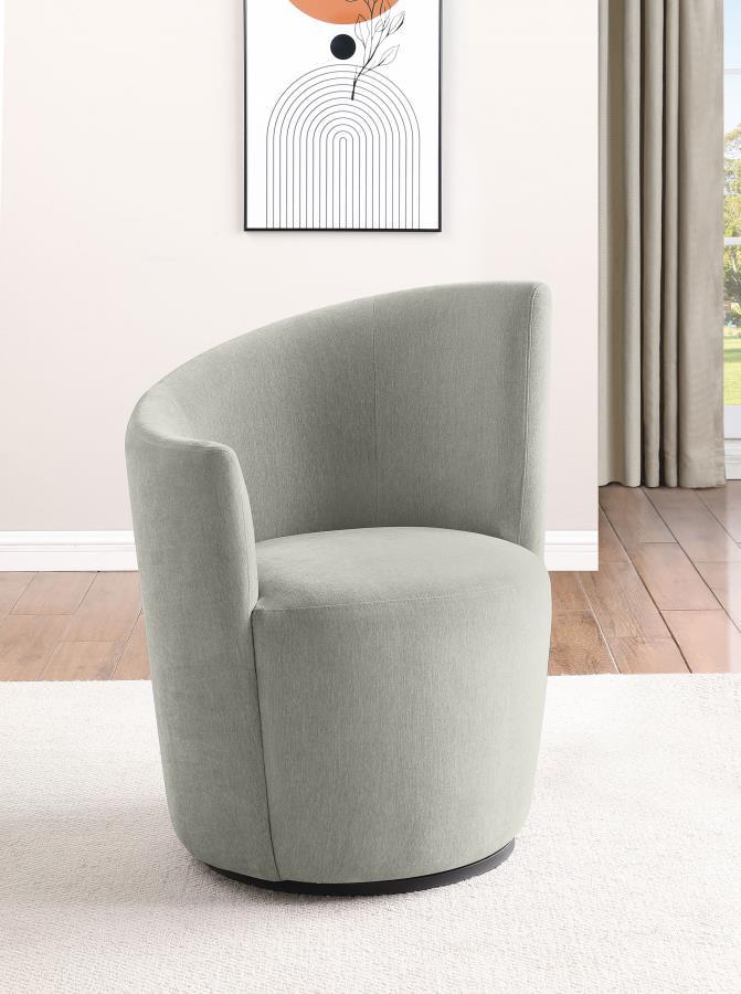 Nueva - Upholstered Swivel Chair Curved Backrest