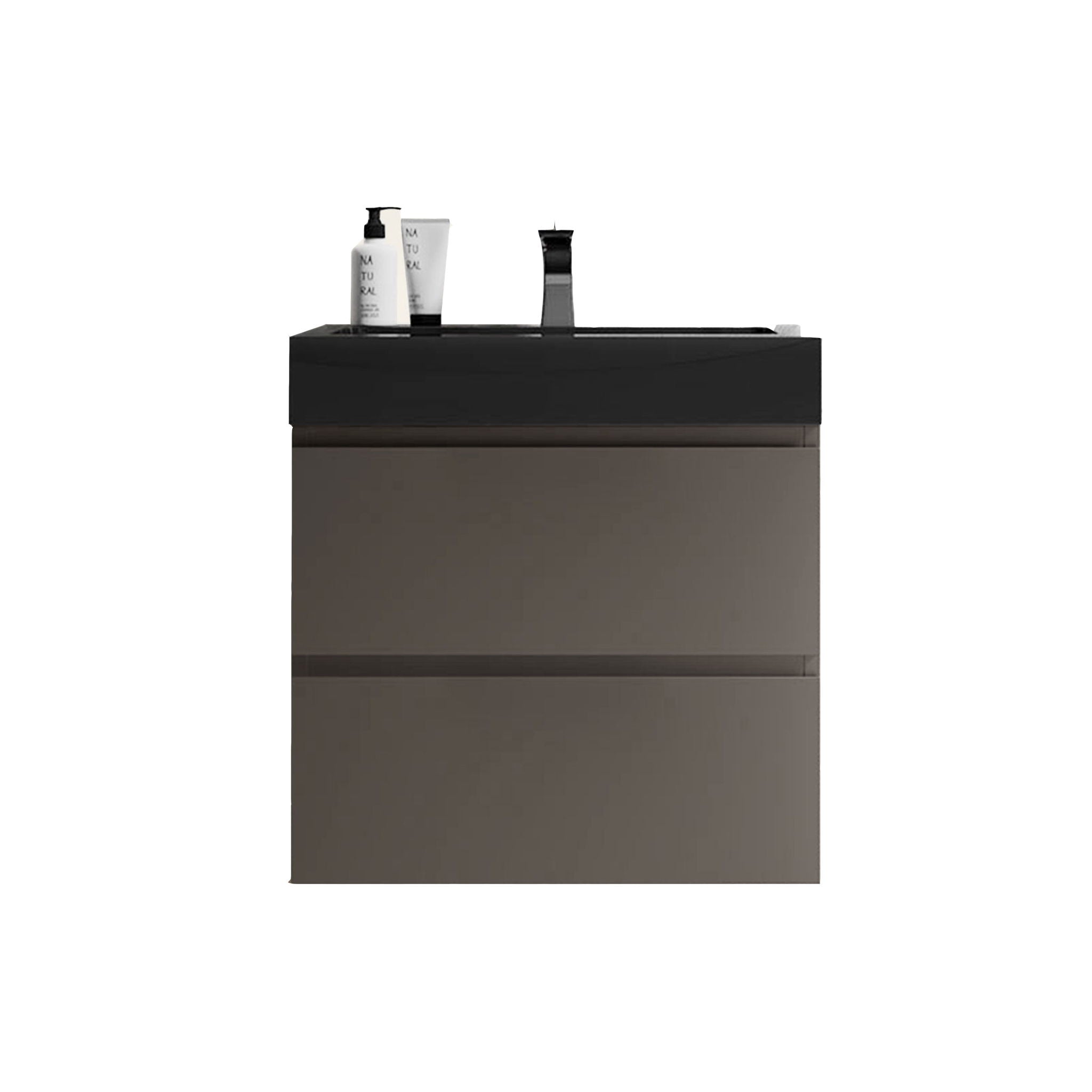 Alice - Bathroom Vanity With Sink, Large Storage Wall Mounted Floating Bathroom Vanity For Modern Bathroom, One-Piece Sink Basin Without Drain And Faucet