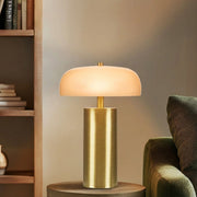 Nilo - Table Lamp With Opaque Glass Shade - Gold