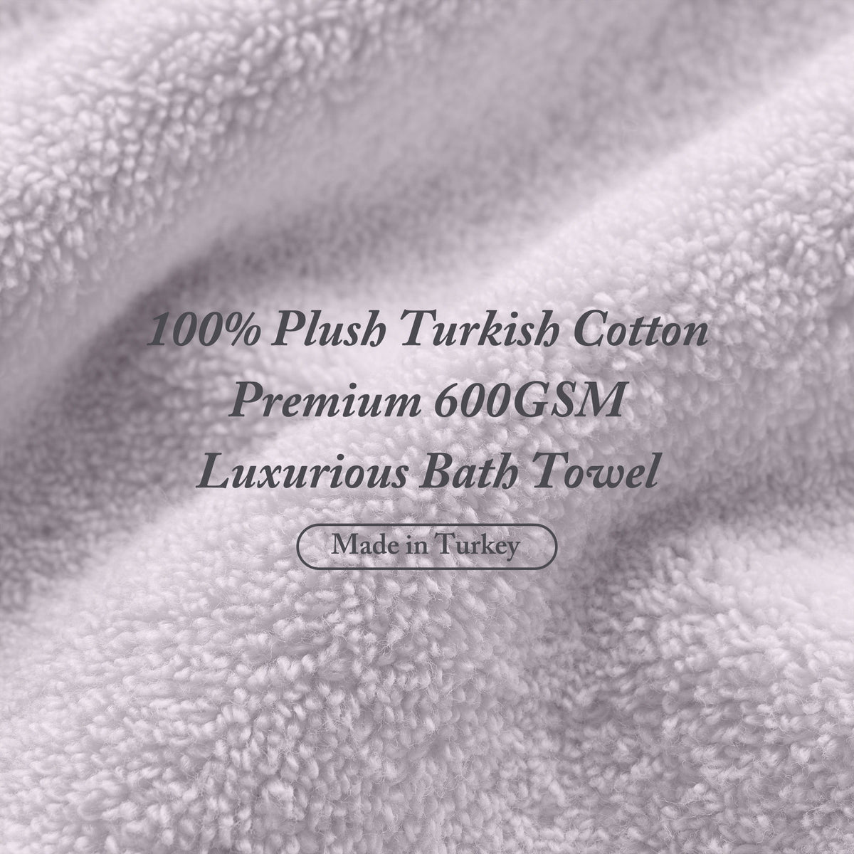 Turkish - 6 Piece Bath Towel Set - Lavender