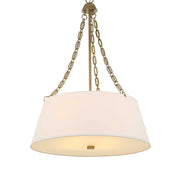 Andalucia - 4 Light Drum Pendant - Gold / White