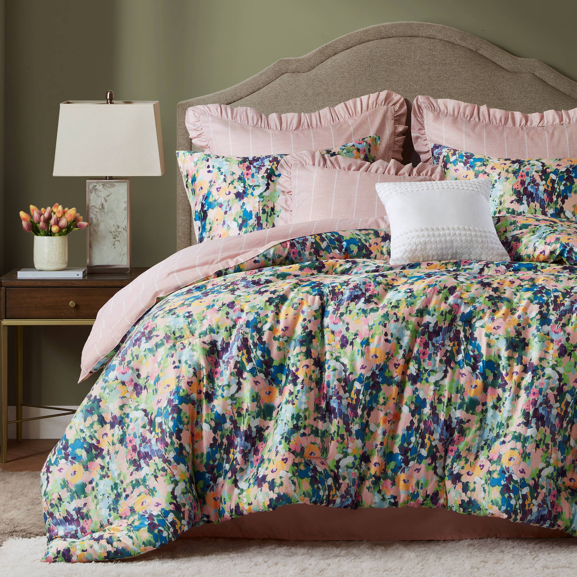 Ophelia - 8 Piece California King Comforter Set - Multi
