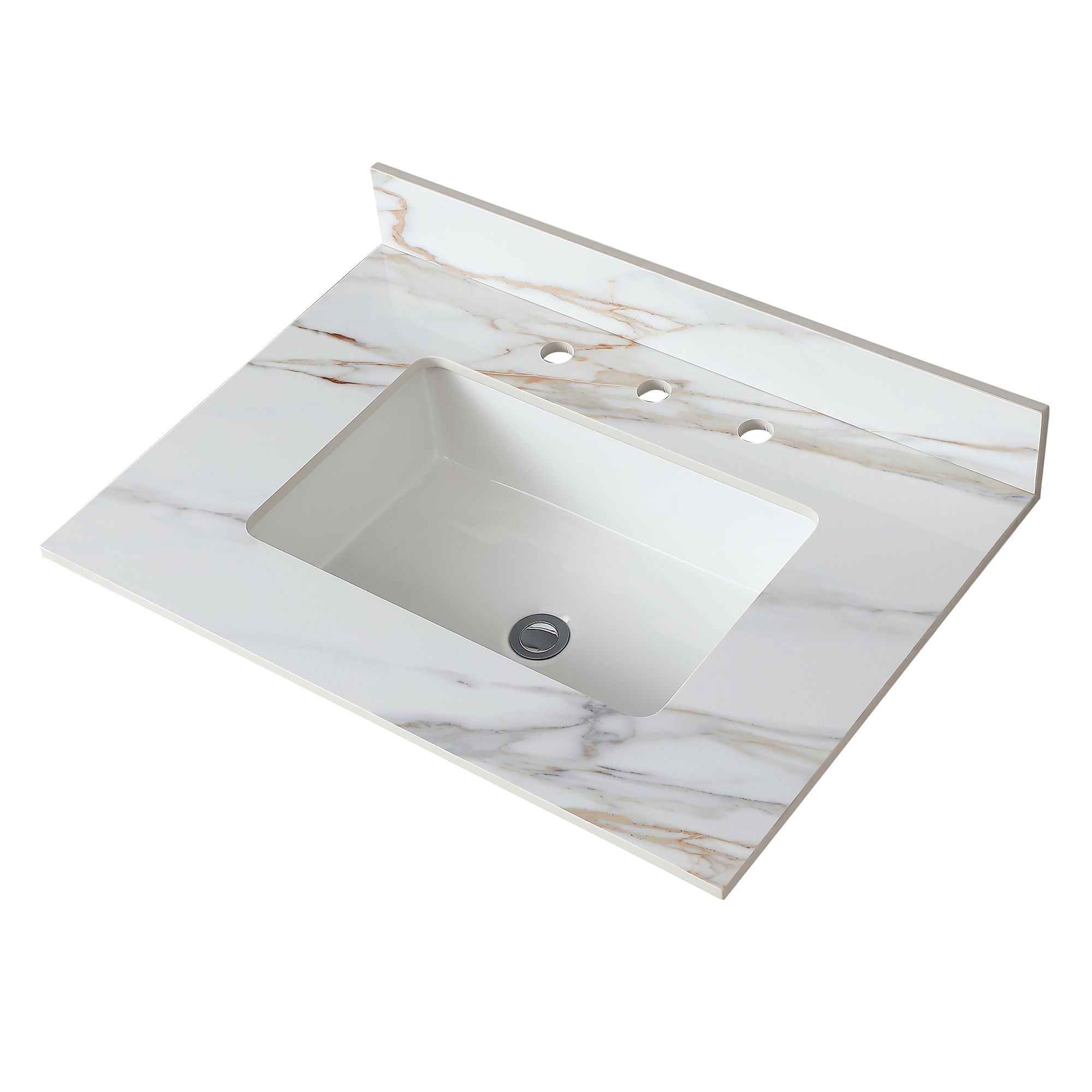 Vanity Top With Undermount Sink And Backsplash, Sintered Stone