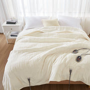 Heated Microlight to Berber - King Blanket - Ivory