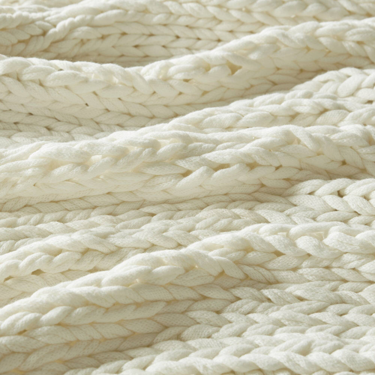 Chunky Double Knit - Handmade Throw - Ivory