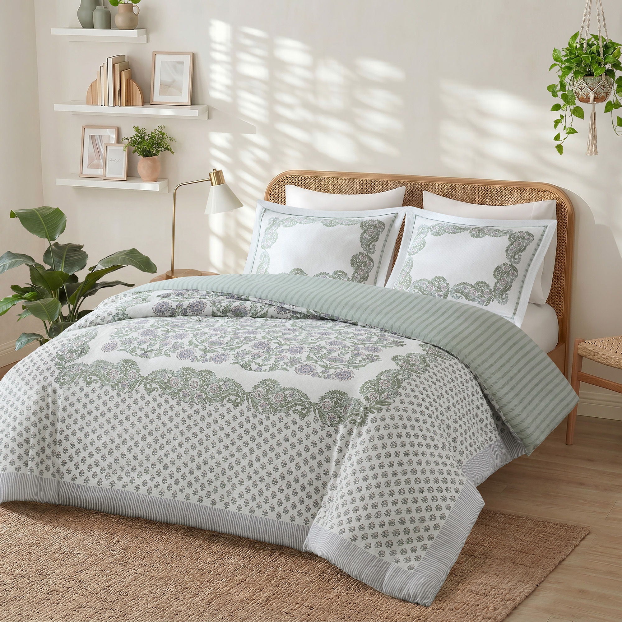 Tilly - Full/Queen Duvet Set - Green
