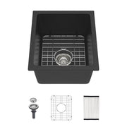 Quartz Composite Undermount Single Bowl Kitchen Sink