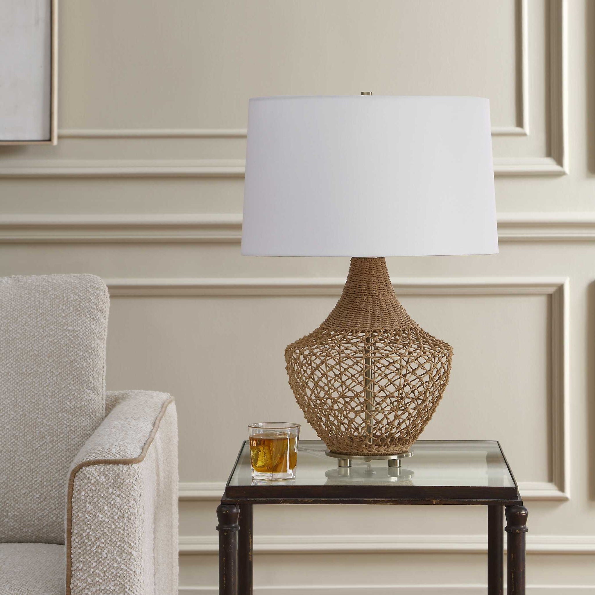 Samori - Rattan Table Lamp - Woodtone
