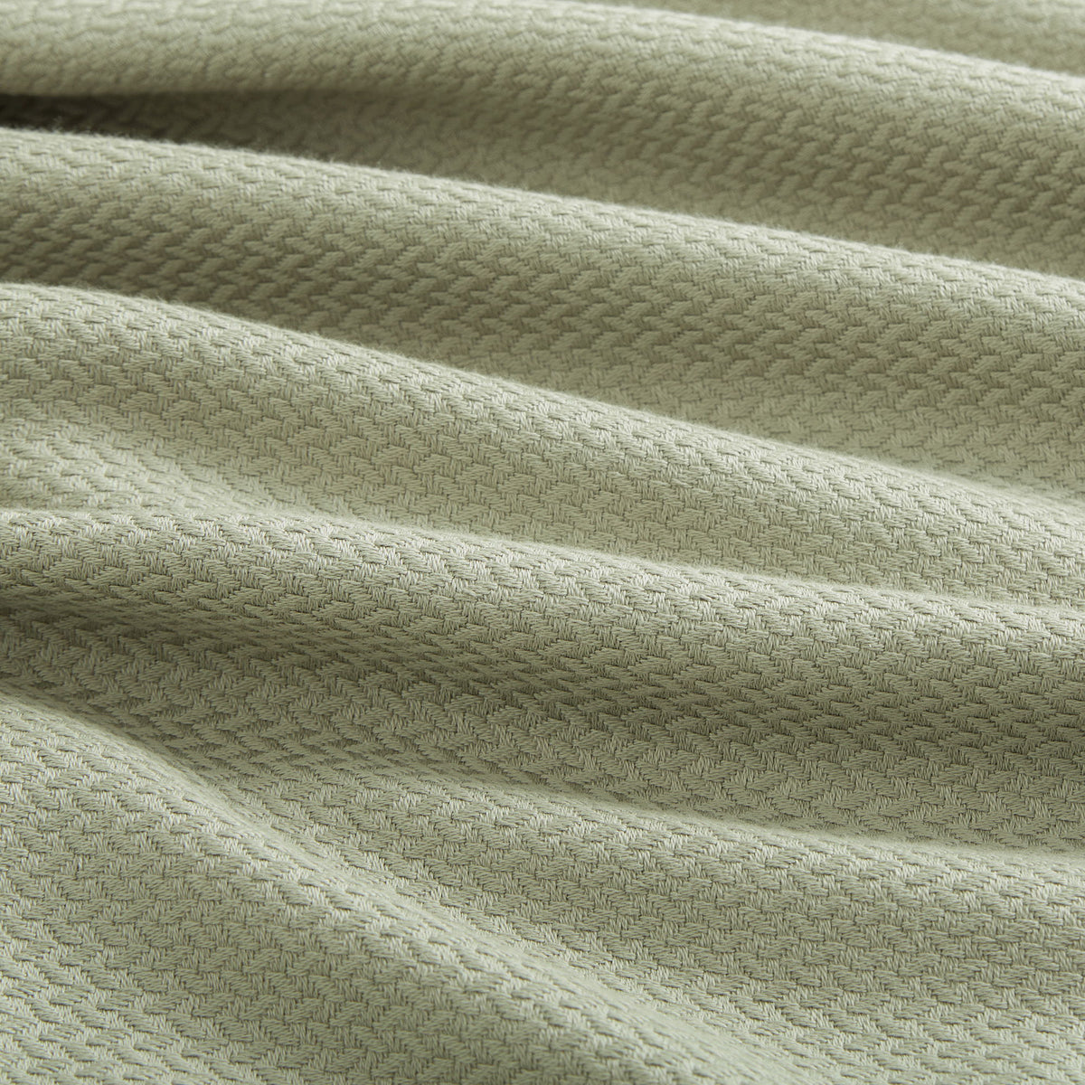 Egyptian Cotton - King 100% Certified Egyptian Cotton Blanket - Micro-Herringbone Green