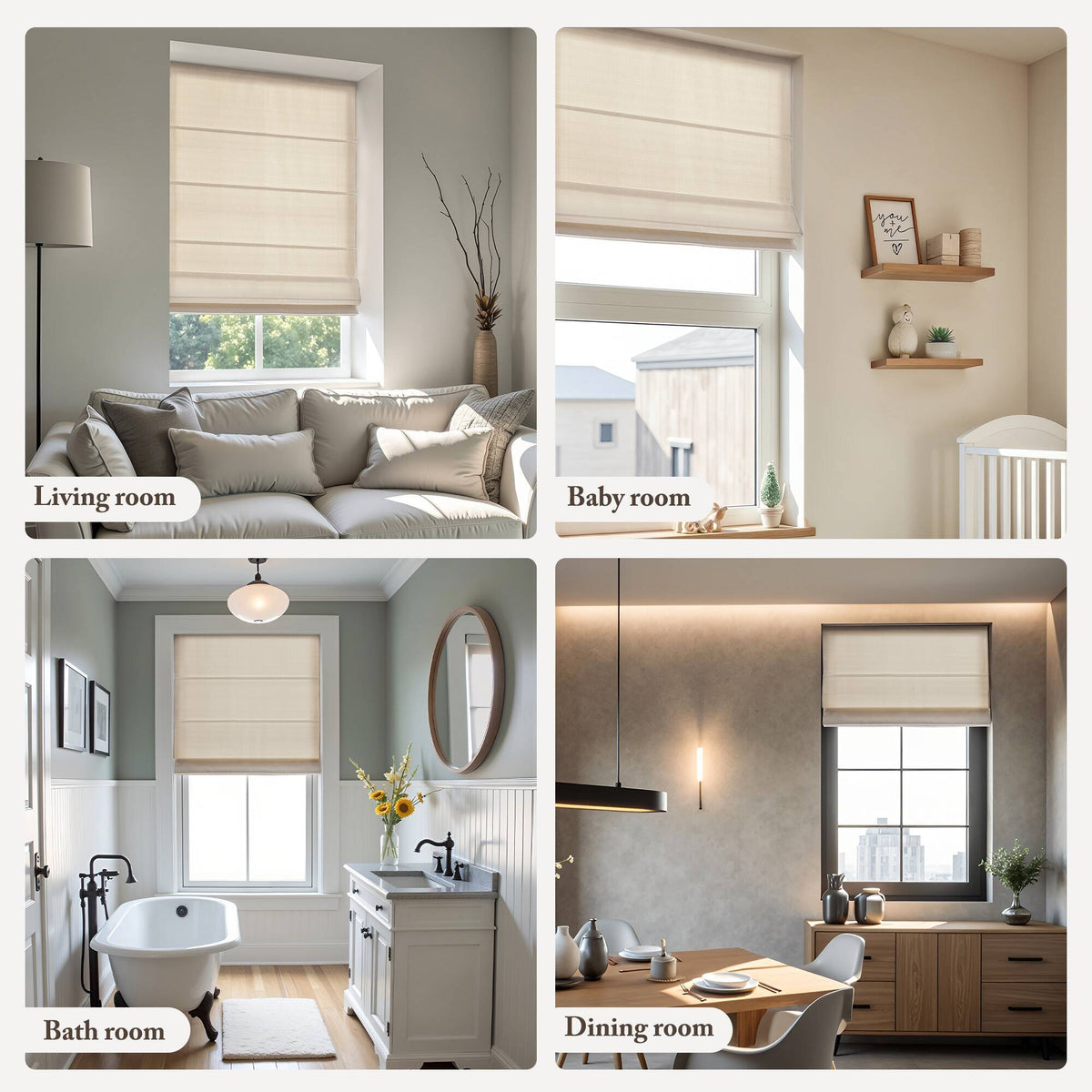 Galen Matte - 27x64" Cordless Roman Blind Galen Matte Fabric - Matte Ivory