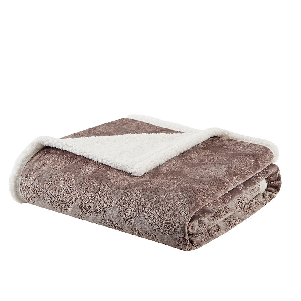 Elma - Oversized Textured Throw - Tan