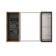 41.6" Wall Mounted Bathroom Cabinet With Adjustable Shelves Storage Cabinet - Imitative Oak