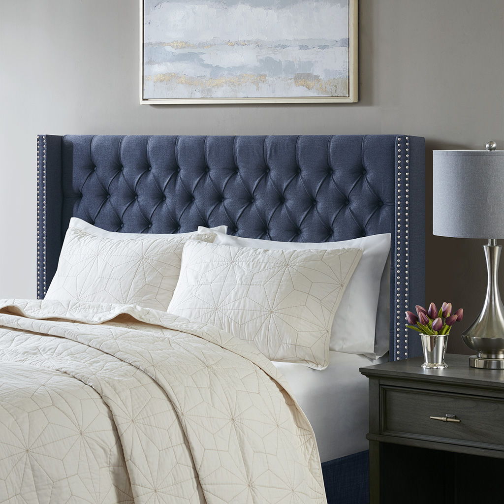 Amelia - Queen/Full Upholstery Headboard - Navy