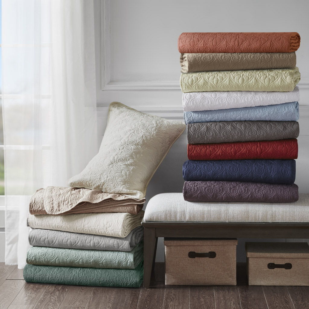 Quebec - 3 Piece Queen Reversible Bedspread Set - Balsam Green