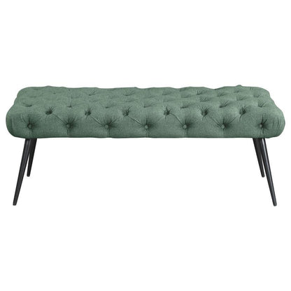 Ella - Upholstered Tufted Bench Metal Legs