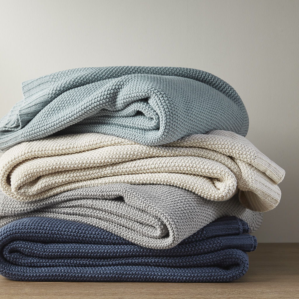 Bree Knit - King Blanket - Gray