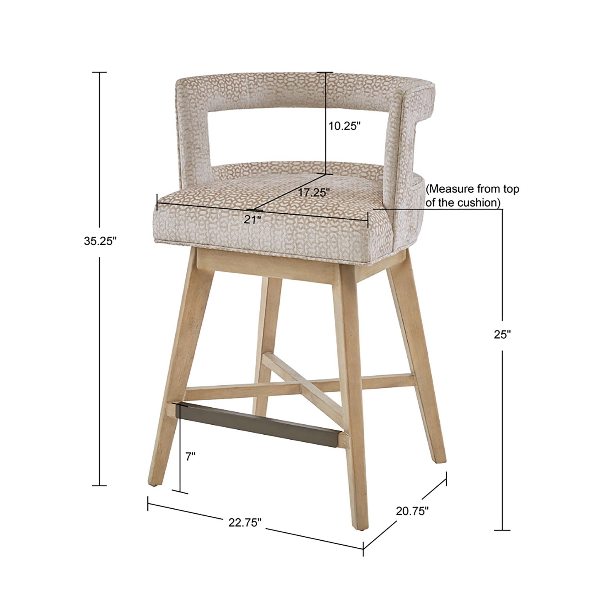 Glenwood - Swivel Counter Stool - Cream