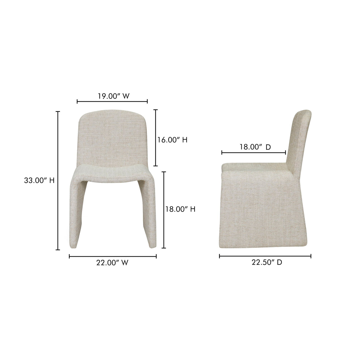 Ella - Dining Chair - Beige