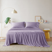 Cotton Blend Jersey Knit - All Season Sheet Set - Purple