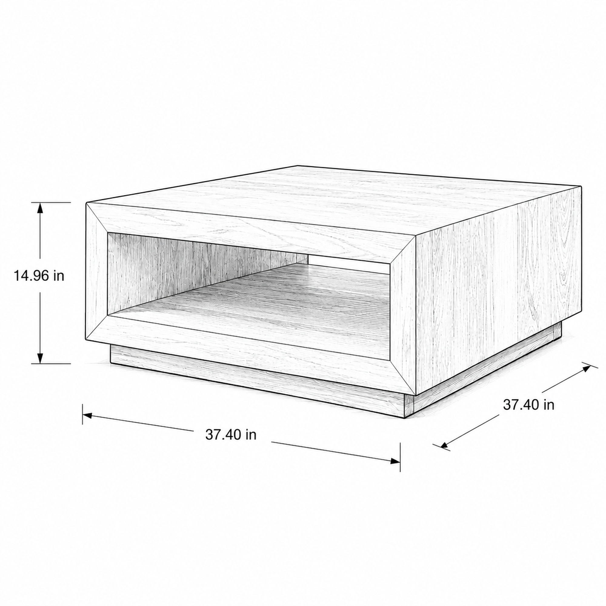 Low Profile Coffee Table - Brown