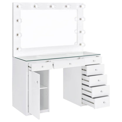 Acena - 7-Drawer Vanity Set With Lighting