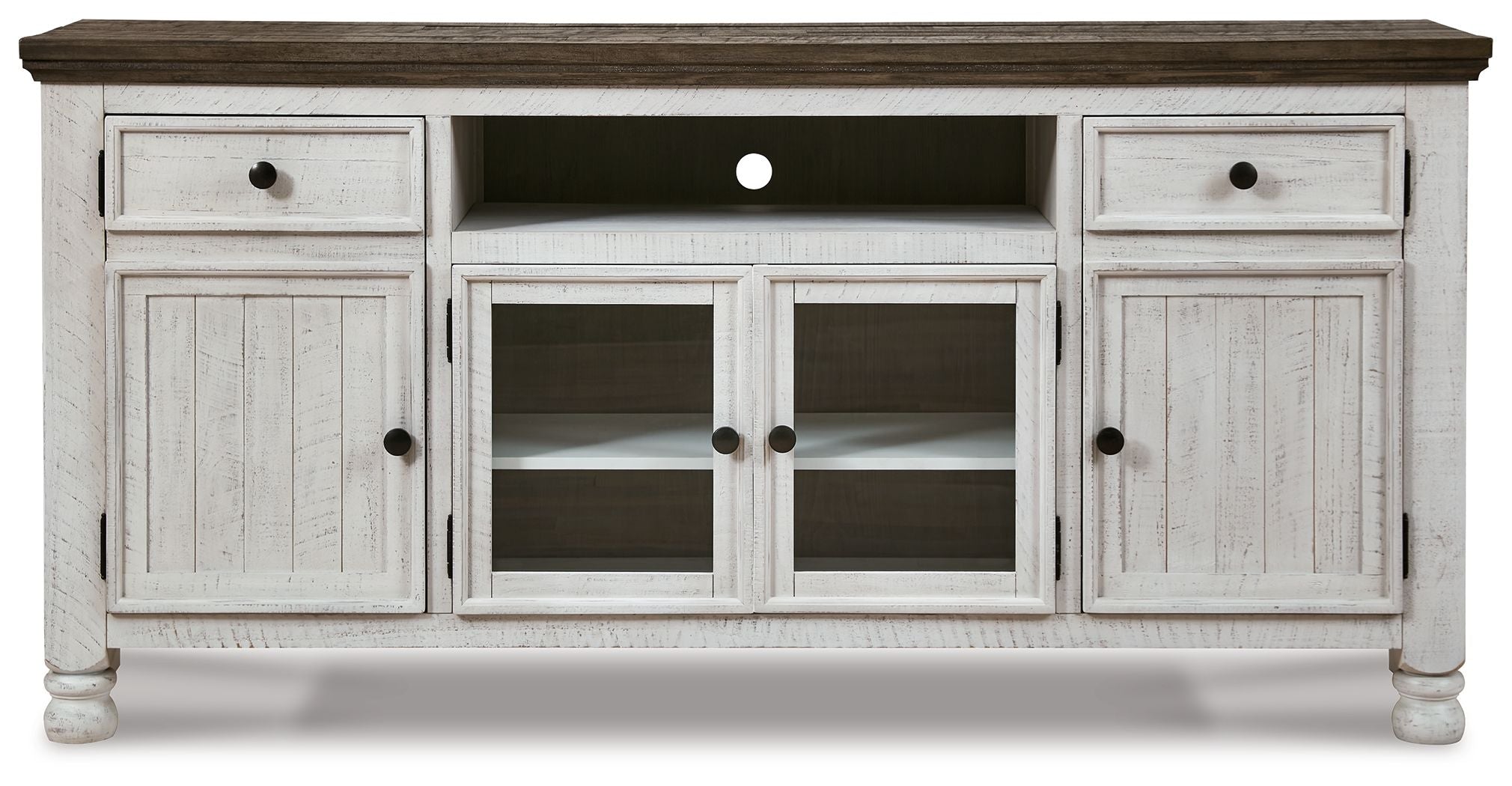 Havalance - Extra Large TV Stand - 4 Doors - Brown / Beige
