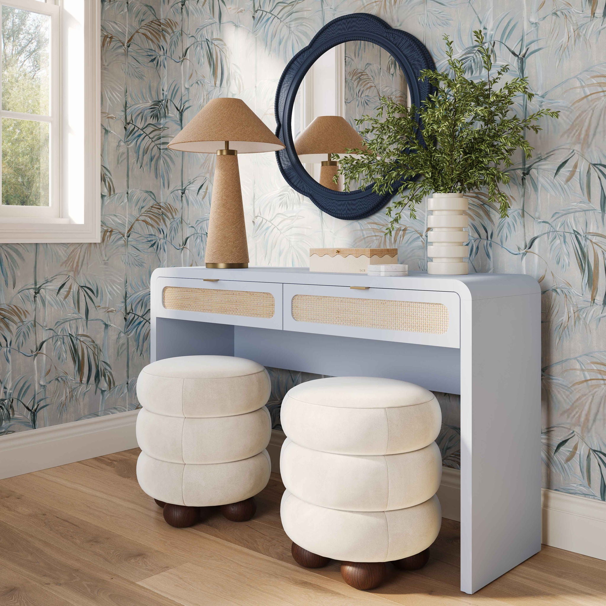 Patty - Rattan Console Desk
