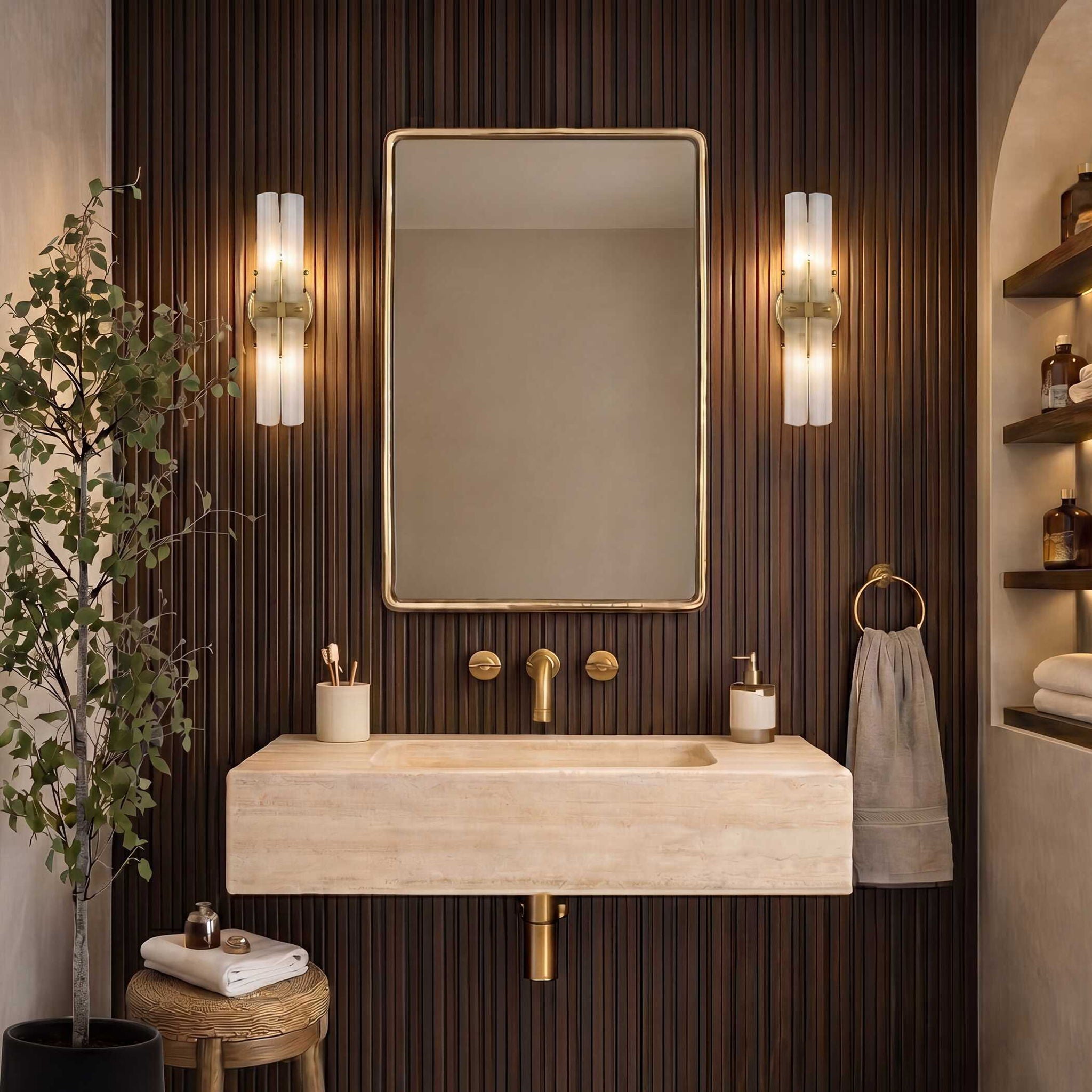 Burton - Indoor-Outdoor Mirror - Brass