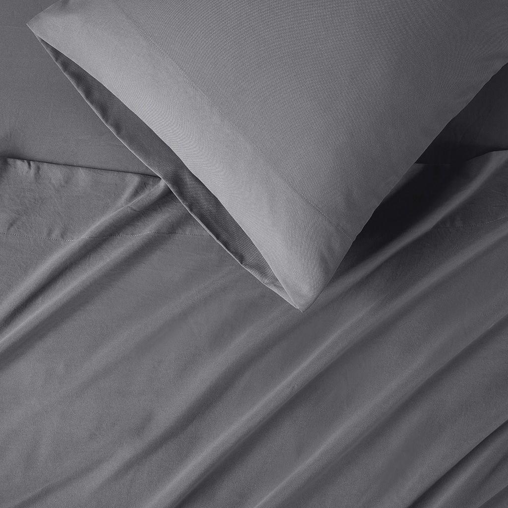 Microfiber - King All Season Wrinkle Free Sheet Set - Charcoal
