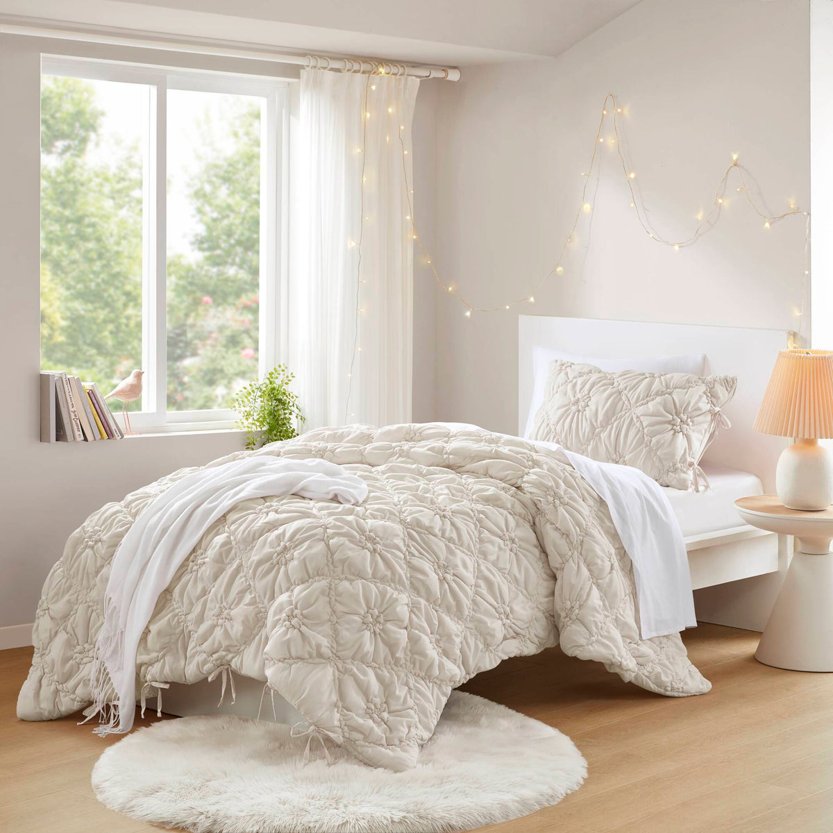 Lily - 2 Piece Comforter Set - Ivory