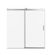 Frameless Sliding Shower Door With Soft Close - Brushed Nickel