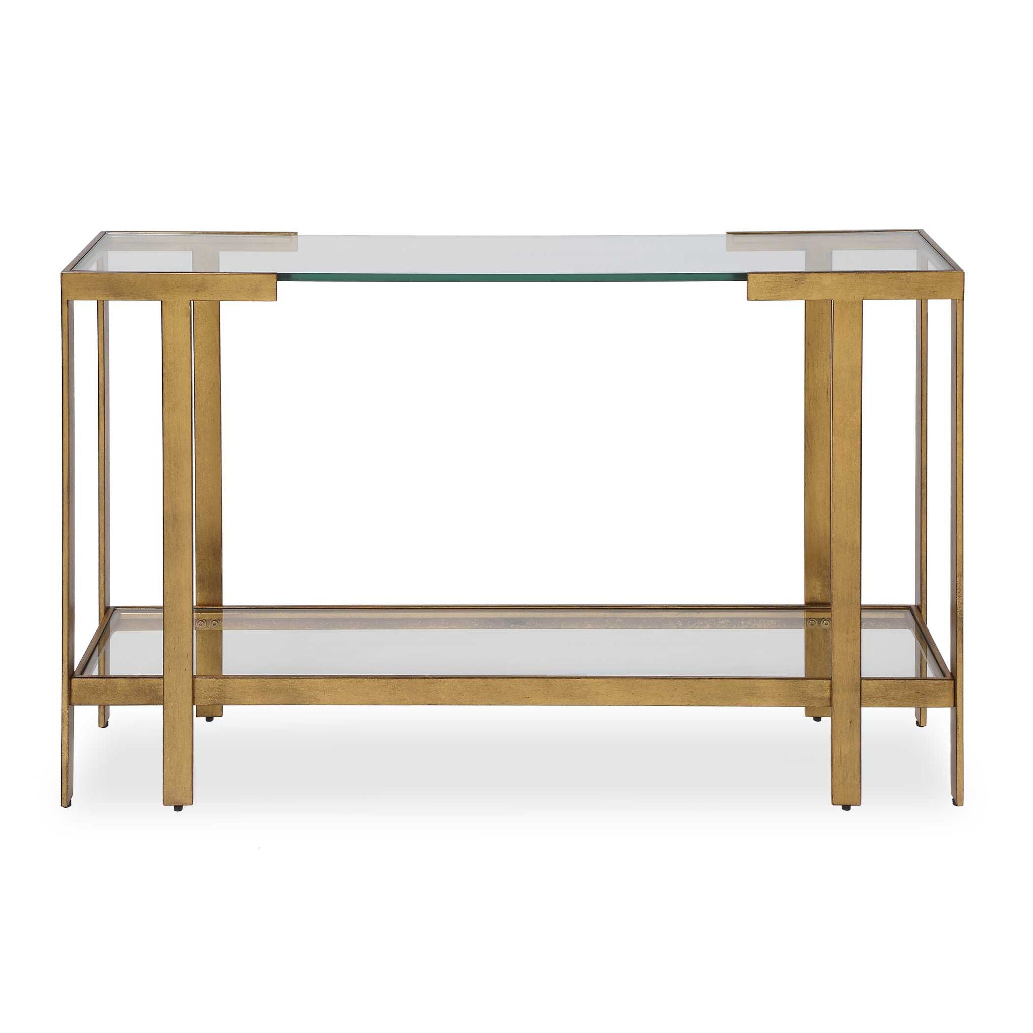 Kendrick - Glass Console Table - Gold