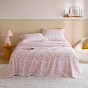Cozy Soft - Twin Long 100% Flannel Pigment Printed Sheet Set - Holiday Doodles