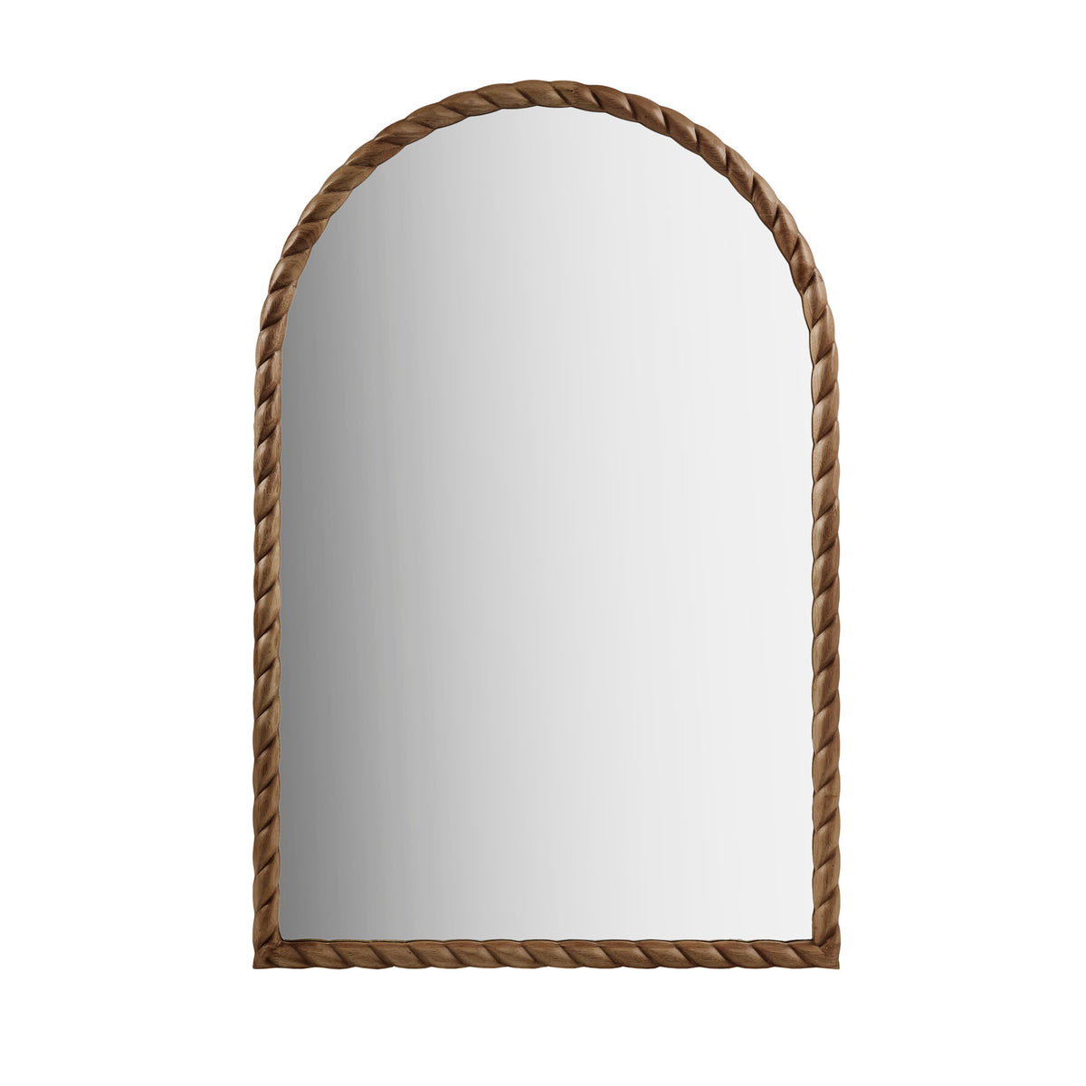 Montra - Arched Braided Wood Wall Mirror - Brown