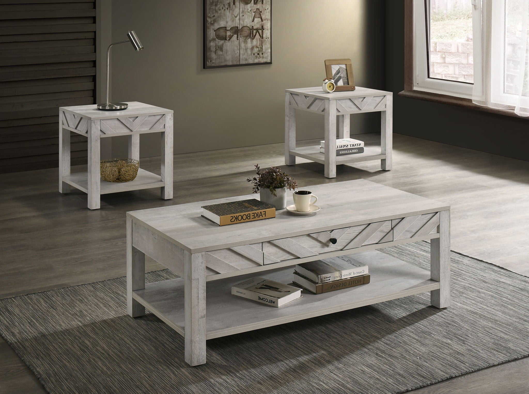 Valor - 3 Piece Cocktail Set - Antique White