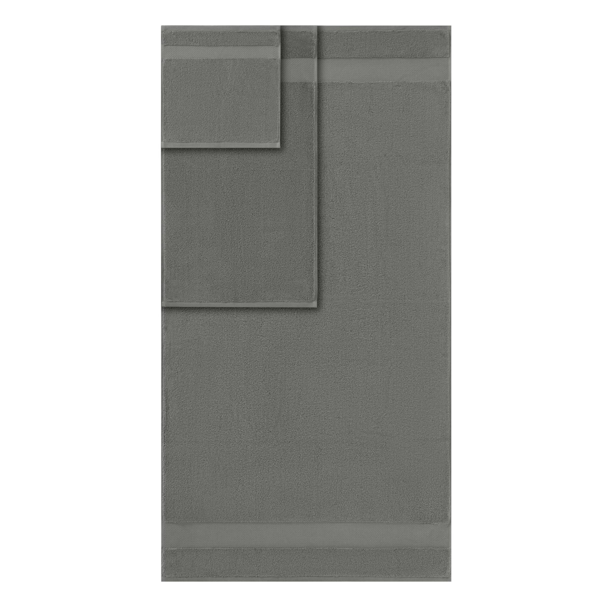 Turkish - 6 Piece Bath Towel Set - Charcoal