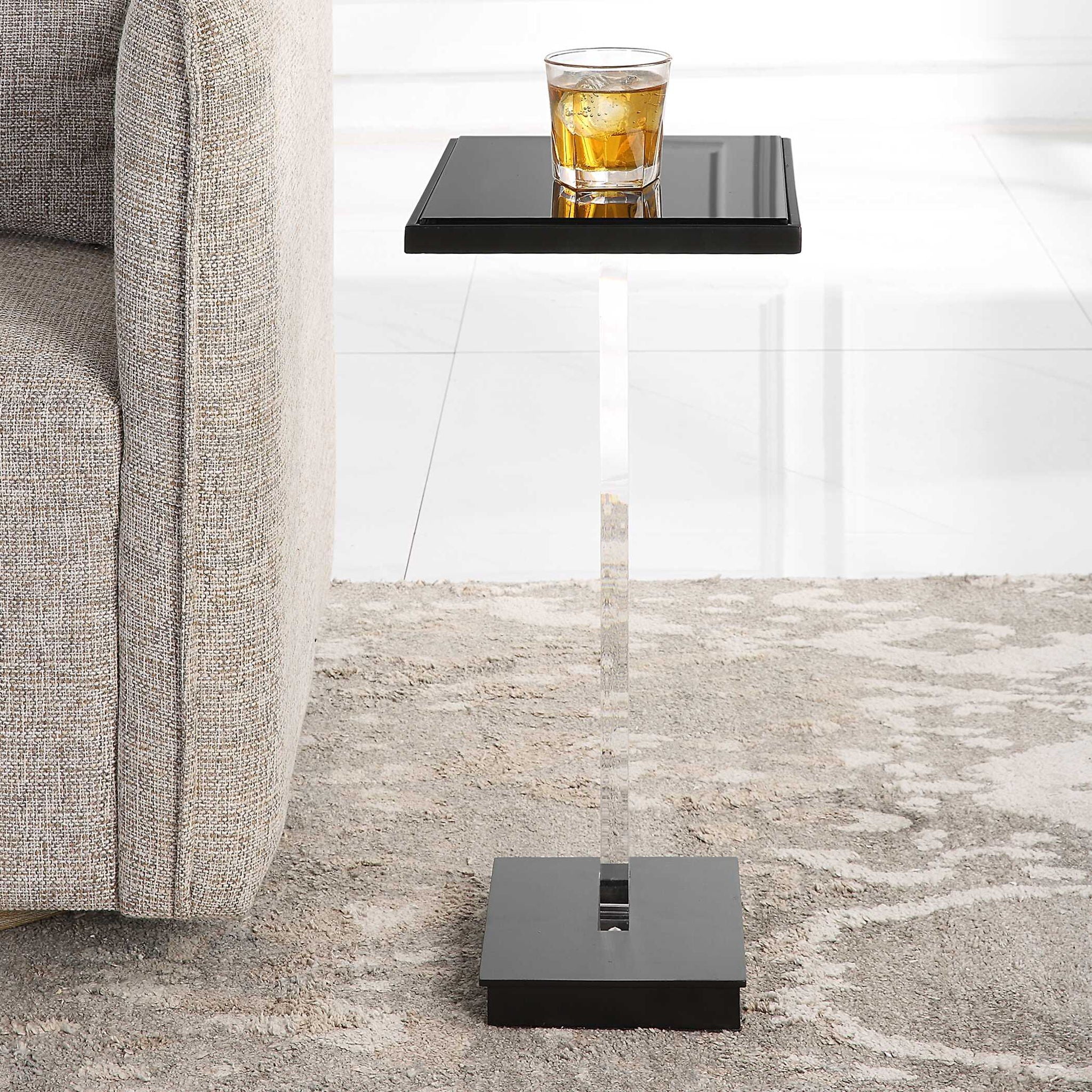 Angle - Contemporary Accent Table - Black
