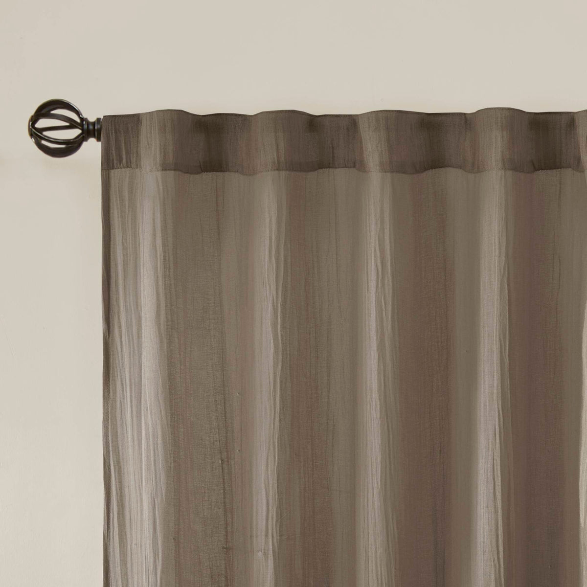 Harper - Solid Crushed Window Panel Pair - Taupe