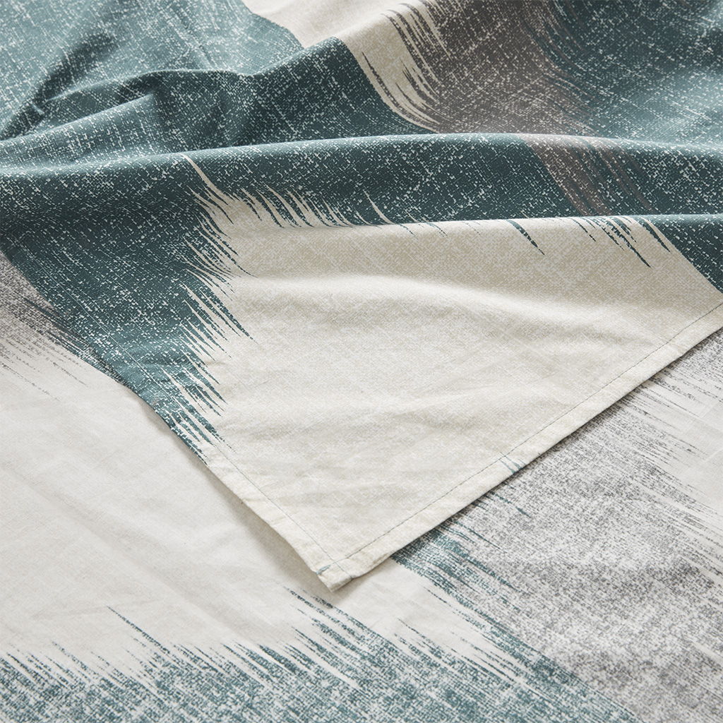 Alpine - Printed Shower Curtain - Aqua