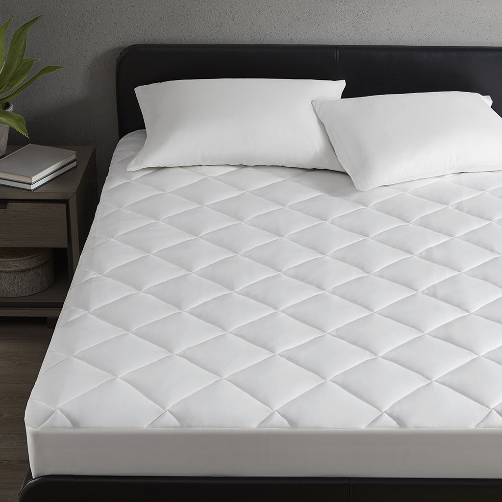 Cooling Touch - Overfilled Deep Pocket King Mattress Pad - White