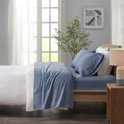 Cozy Flannel - Queen Sheet Set - Blue Solid