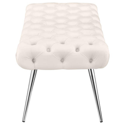 Ella - Upholstered Tufted Bench Metal Legs